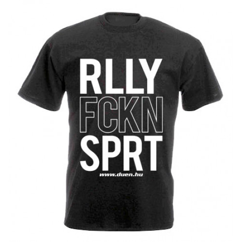 RALLY FCKN SPORT férfi póló, fekete 
